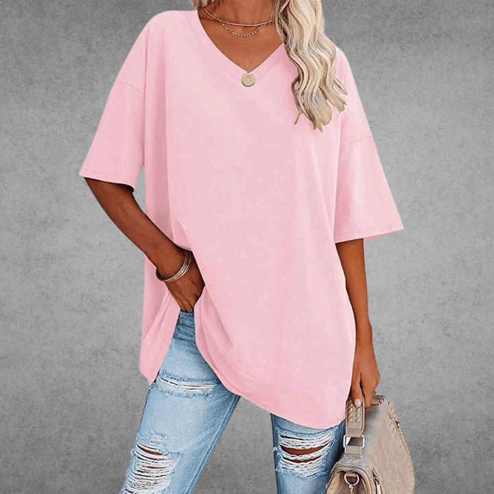 Tirenta - T-shirt oversize Lisa à encolure en V
