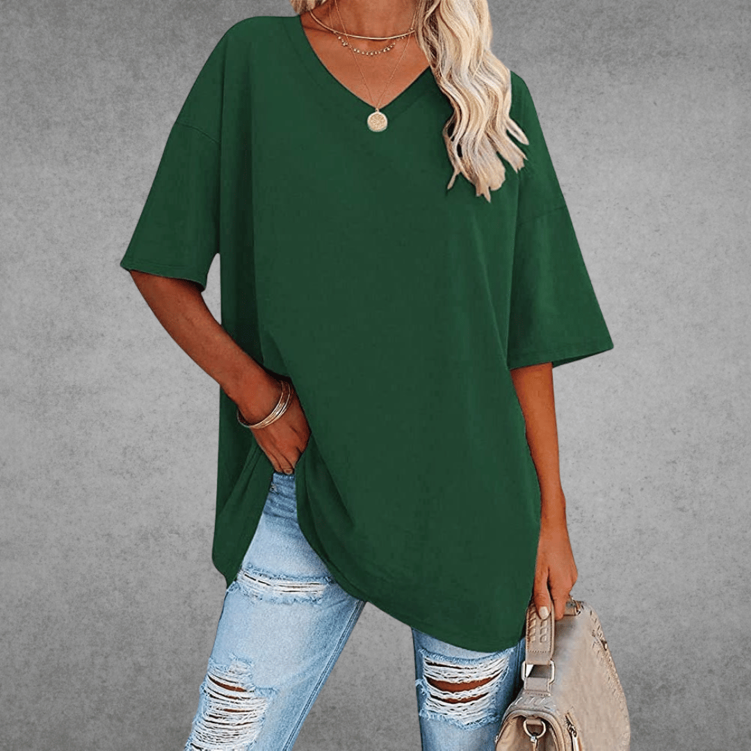 Tirenta - T-shirt oversize Lisa à encolure en V