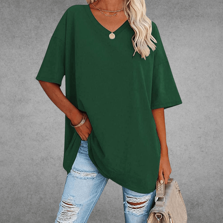 Tirenta - T-shirt oversize Lisa à encolure en V