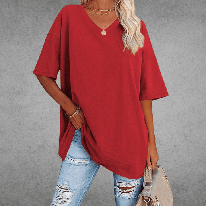 Tirenta - T-shirt oversize Lisa à encolure en V