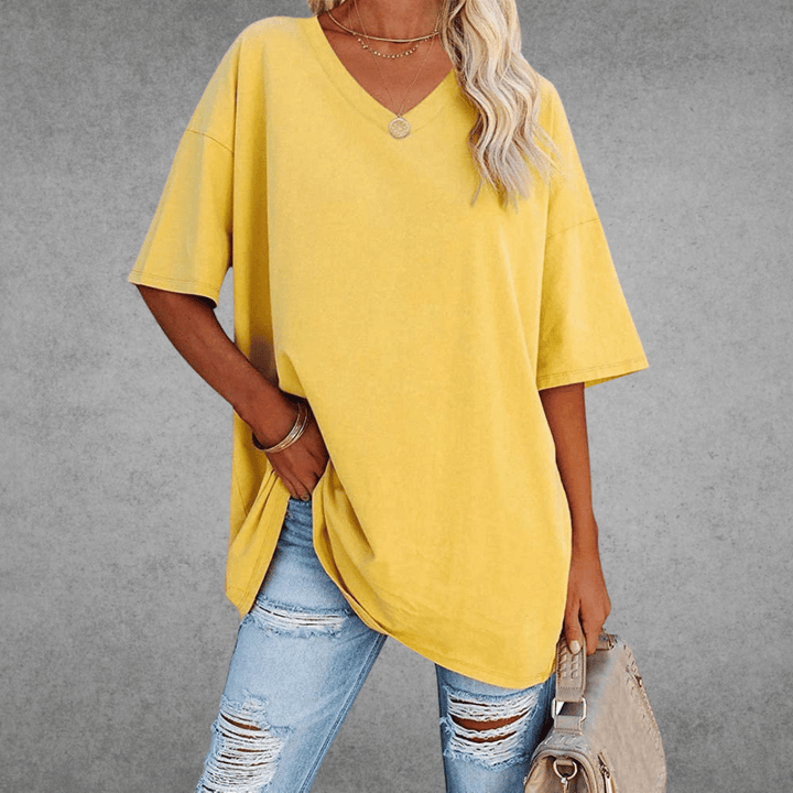 Tirenta - T-shirt oversize Lisa à encolure en V