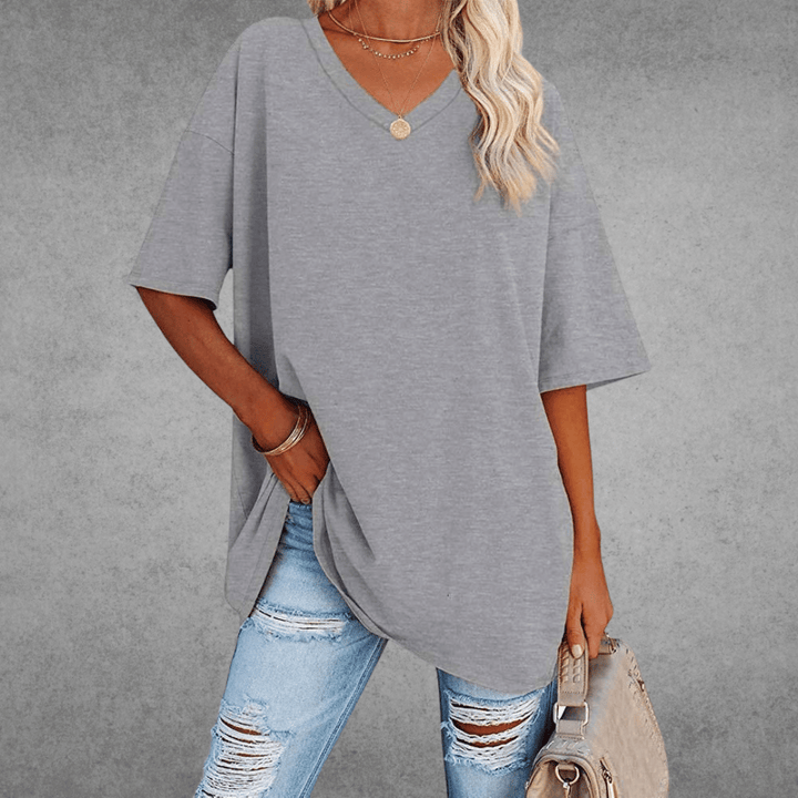 Tirenta - T-shirt oversize Lisa à encolure en V