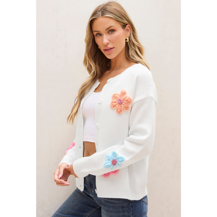 Leila | Cardigan pour femme | Motif Floral