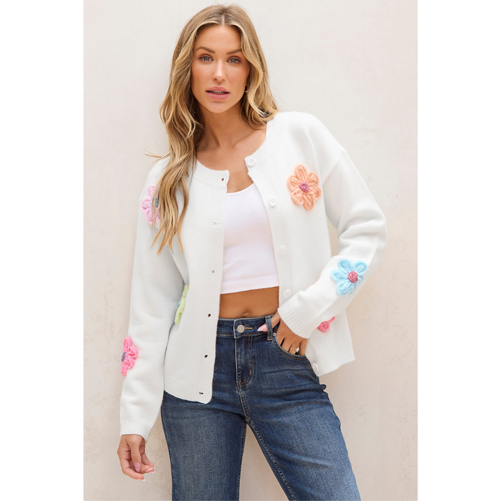 Leila | Cardigan pour femme | Motif Floral