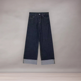 Ensemble Veste Courte en Jean et Jean Large Femme | Décontracté Stylé