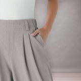Pantalon Femme Taille Haute à Jambe Large | Coupe Décontractée