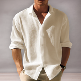 Related linen shirt for men with buttons | Casual cut