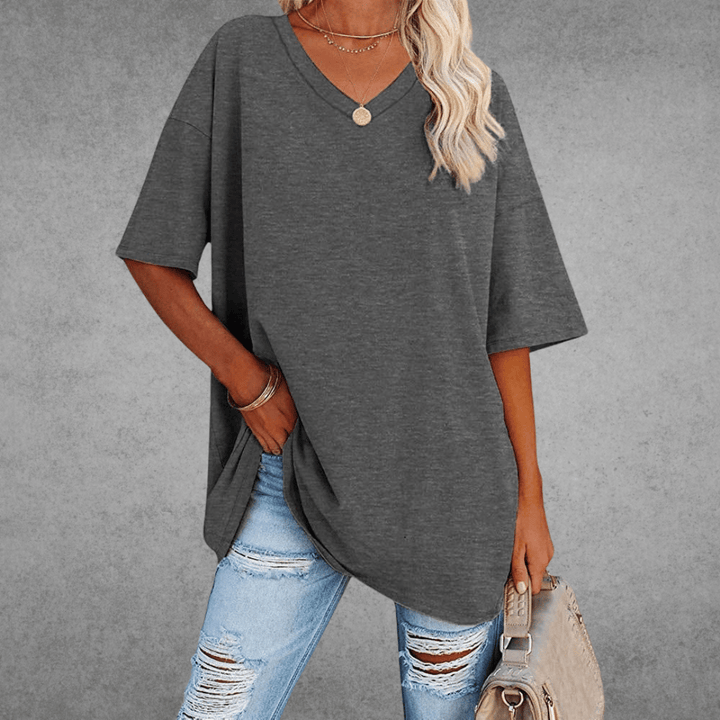 Tirenta - T-shirt oversize Lisa à encolure en V