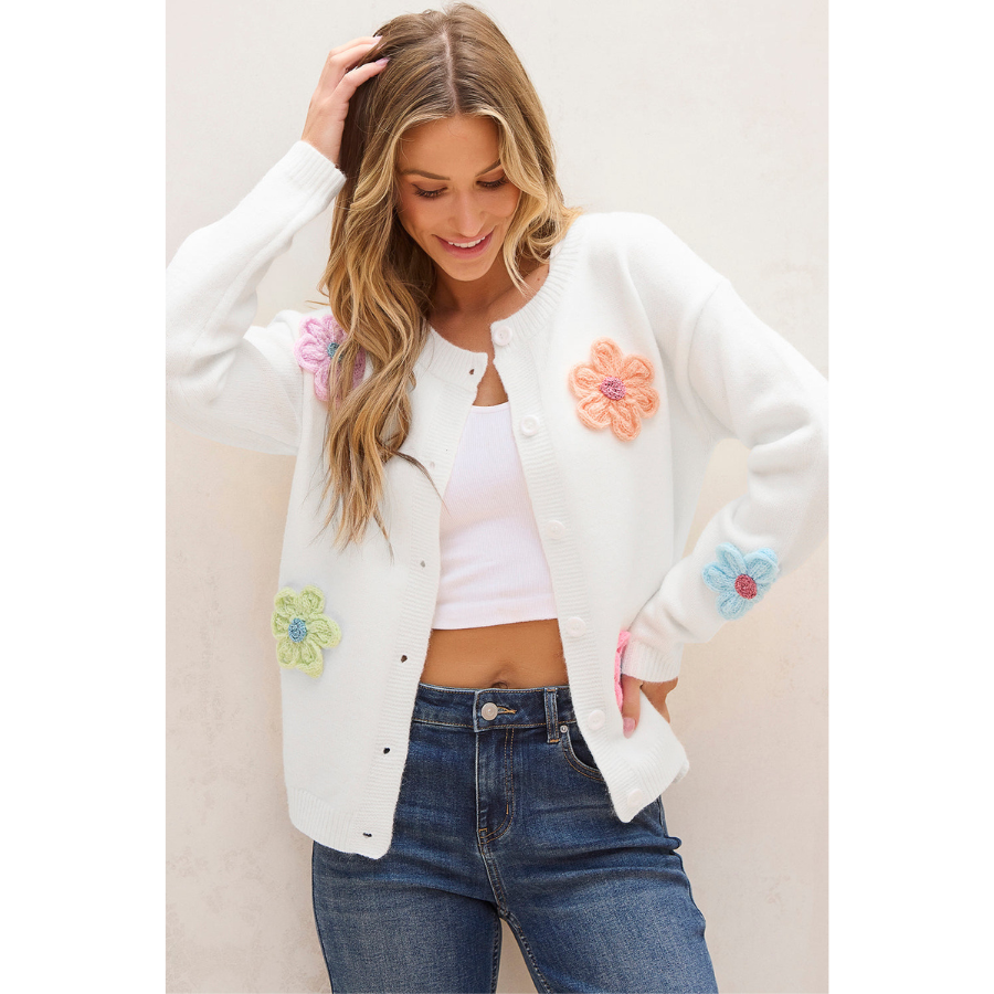 Leila | Cardigan pour femme | Motif Floral