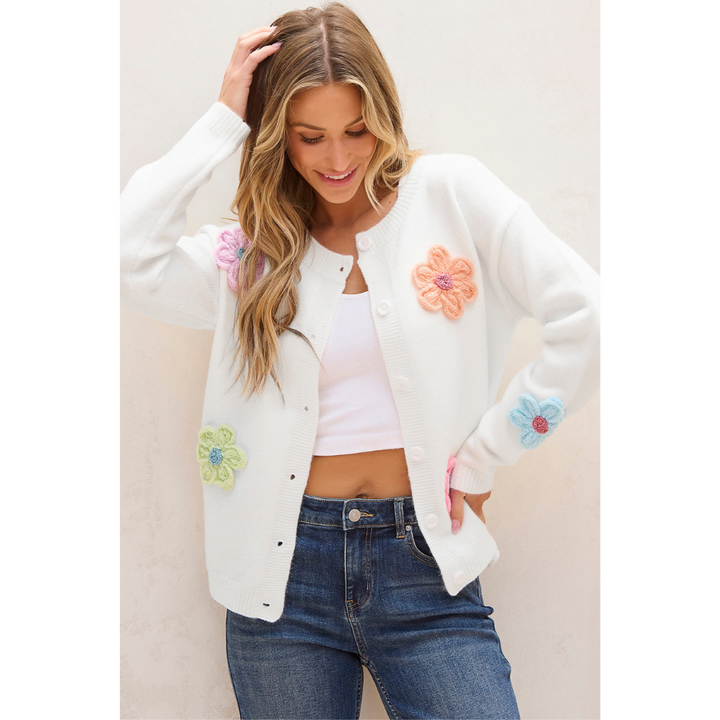 Leila | Cardigan pour femme | Motif Floral