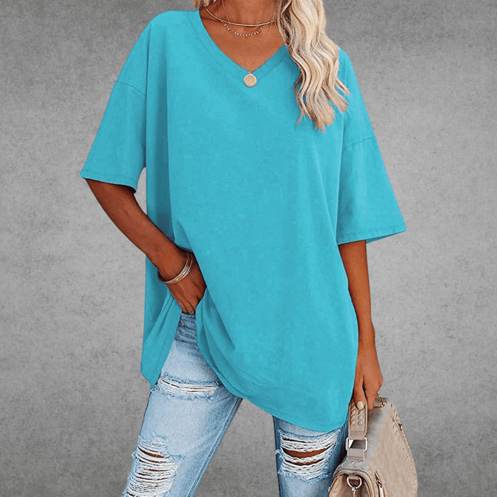 Tirenta - T-shirt oversize Lisa à encolure en V