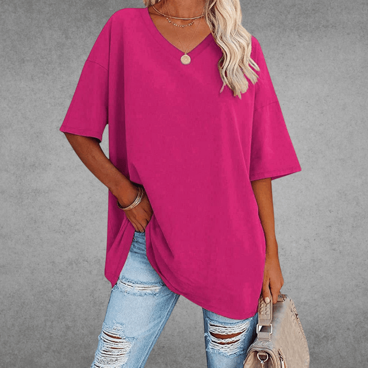 Tirenta - T-shirt oversize Lisa à encolure en V