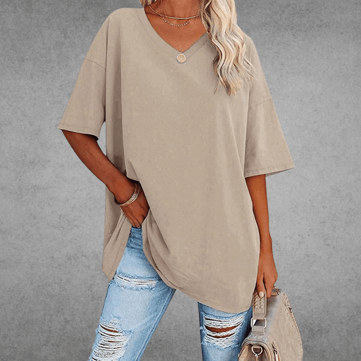 Tirenta - T-shirt oversize Lisa à encolure en V