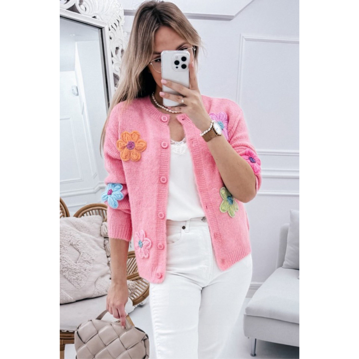Leila | Cardigan pour femme | Motif Floral