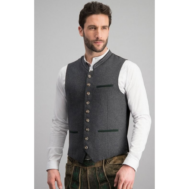 Armando | Gilet traditionnel élégant pour homme  | Gris