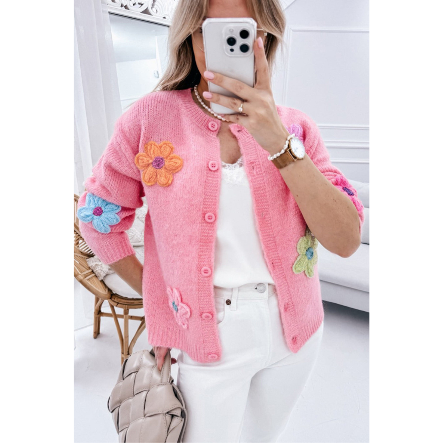 Leila | Cardigan pour femme | Motif Floral