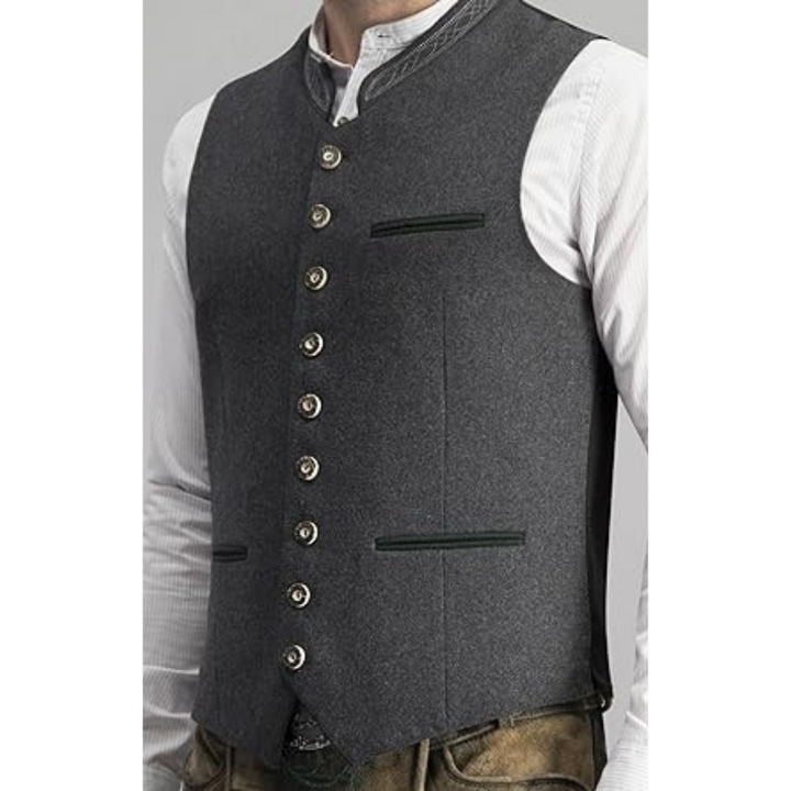 Armando | Gilet traditionnel élégant pour homme  | Gris