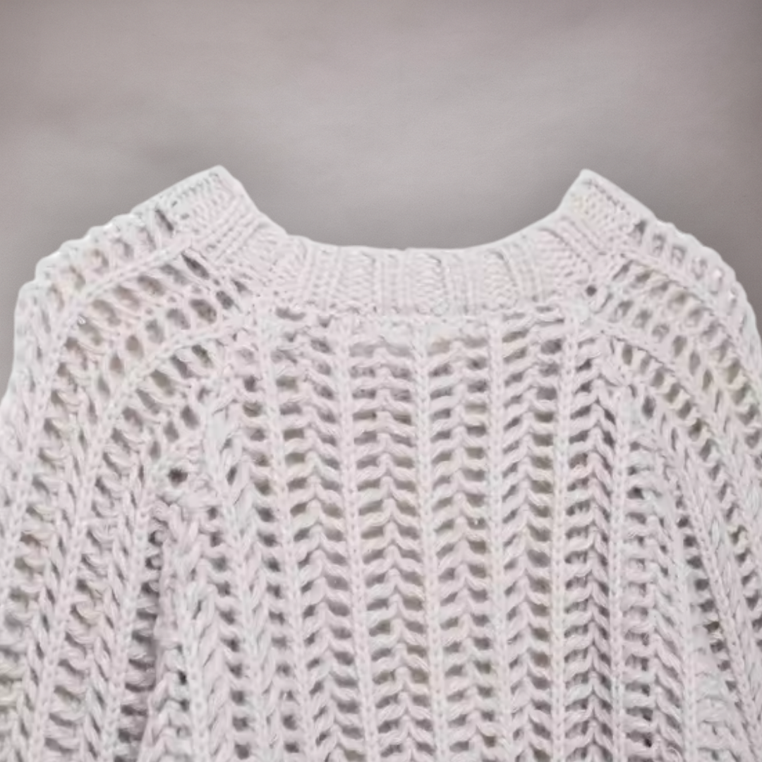 Open Knit Woman Sweter | Swobodne światło