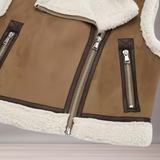 Gilet Femme Sans Manches Style Biker | Fermeture Éclair Asymétrique