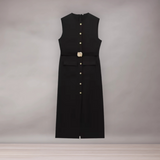 Robe Midi Sans Manches Femme | Élégante Ajustée