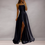 Robe Longue Bustier avec Fente pour Femme | Élégante