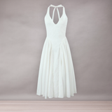 Robe Longue Plissée à Col Halter pour Femme | Élégante