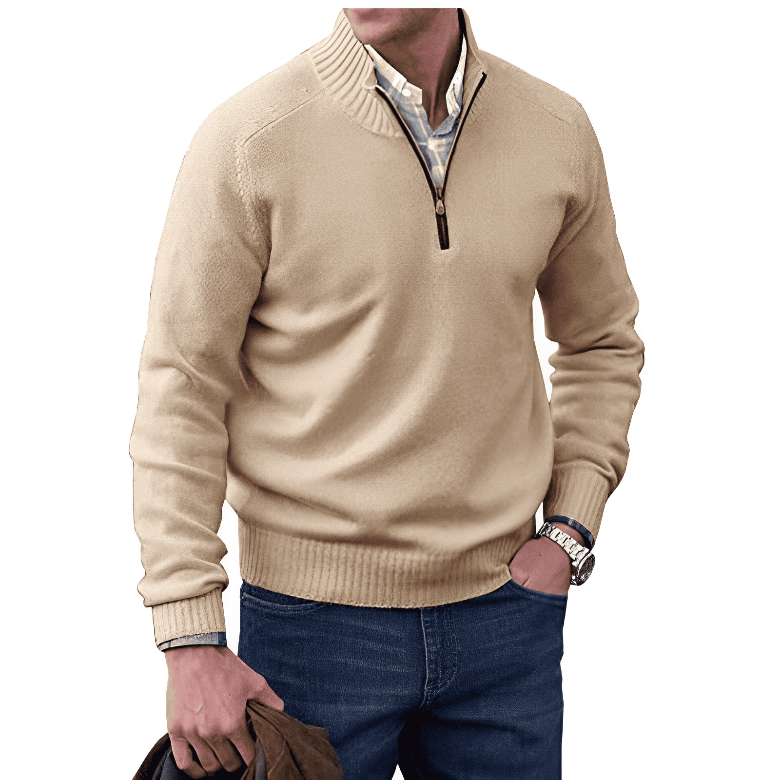 Pull à manches longues pour hommes | Col rond