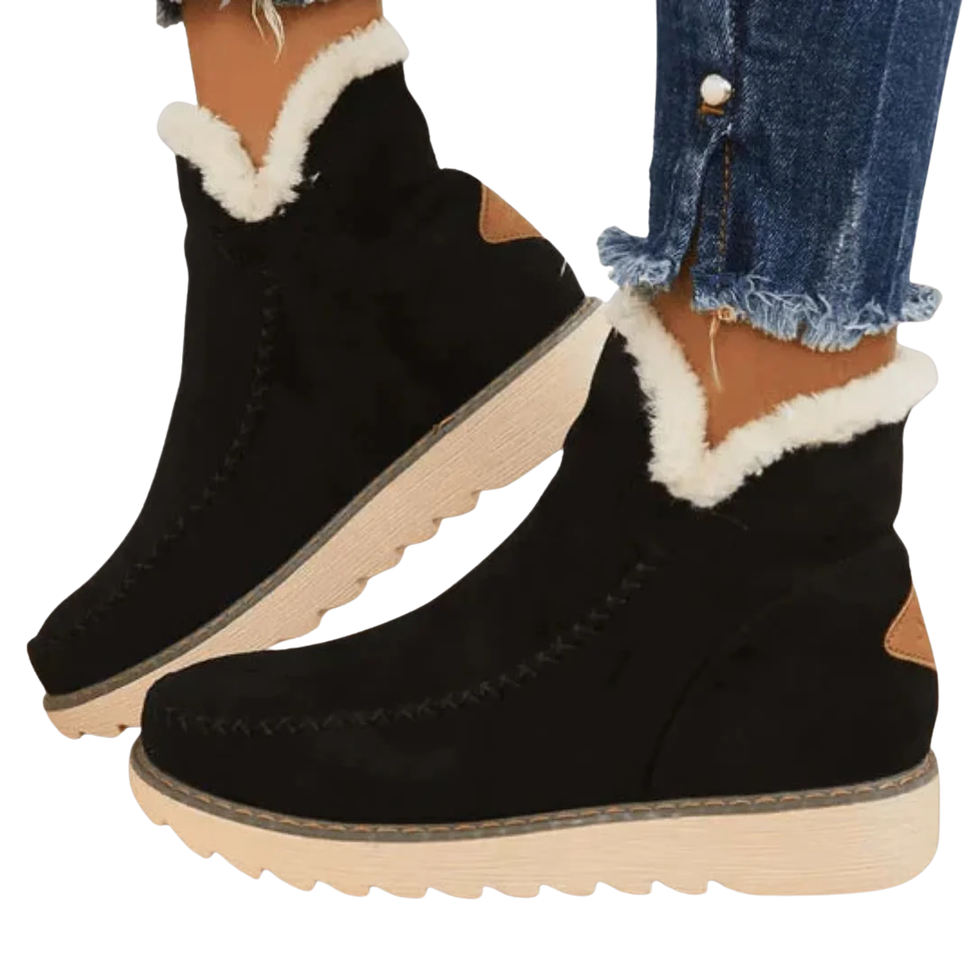 Bottes de neige à semelle en caoutchouc pour femmes | Slip-On