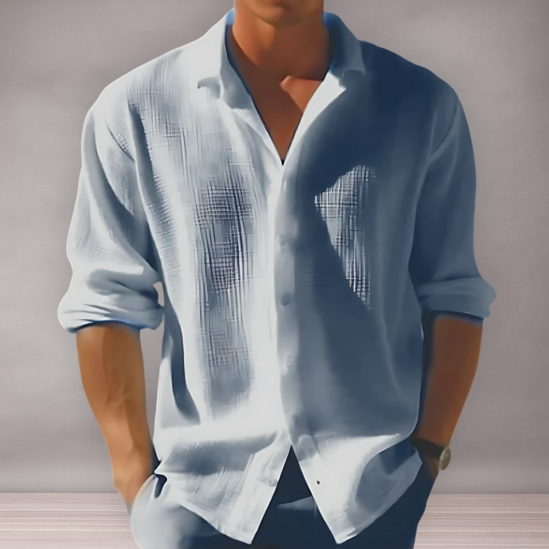 Related linen shirt for men with buttons | Casual cut