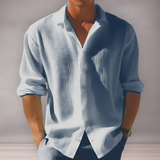 Related linen shirt for men with buttons | Casual cut