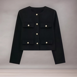 Veste Femme Courte Élégante | Détails Boutons