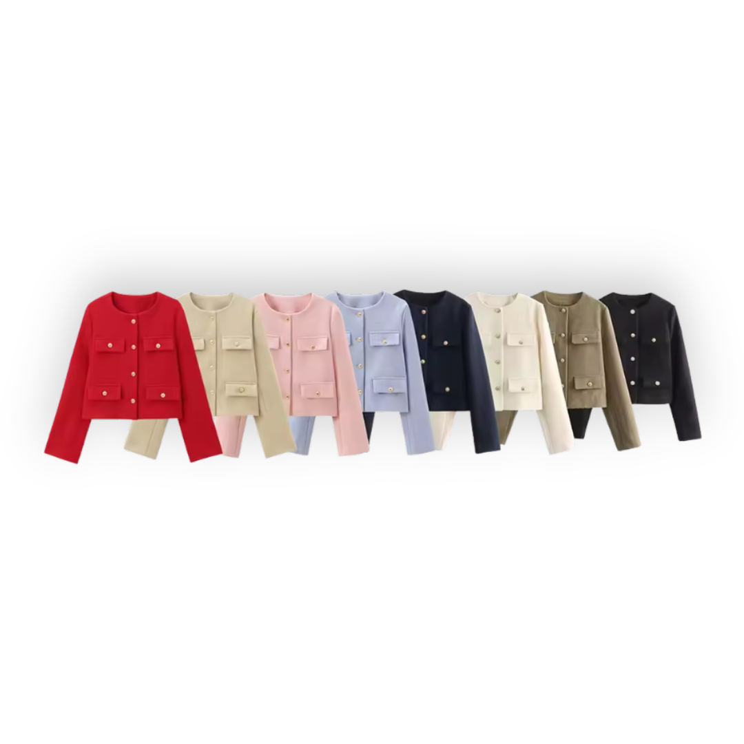 Veste structurée pour femmes à boutons | Élégante