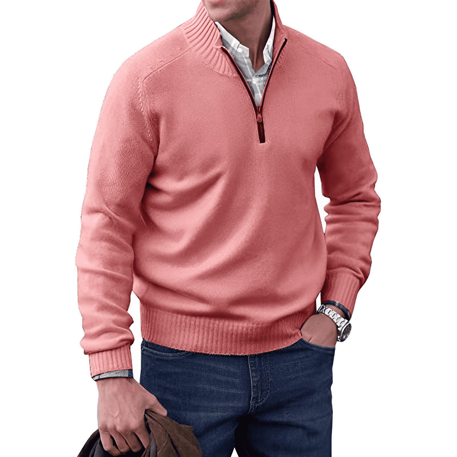 Pull à manches longues pour hommes | Col rond