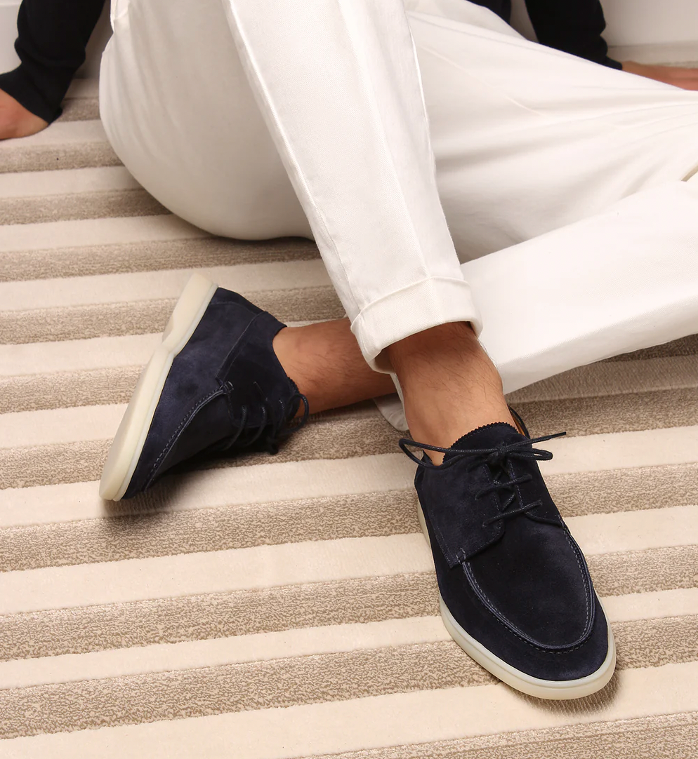 Koronkowe buty męskie | Płaska podeszwa