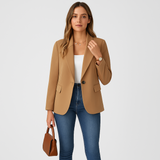 Blazer à boutons sur le devant pour femme | Revers cranté et poches sur le devant