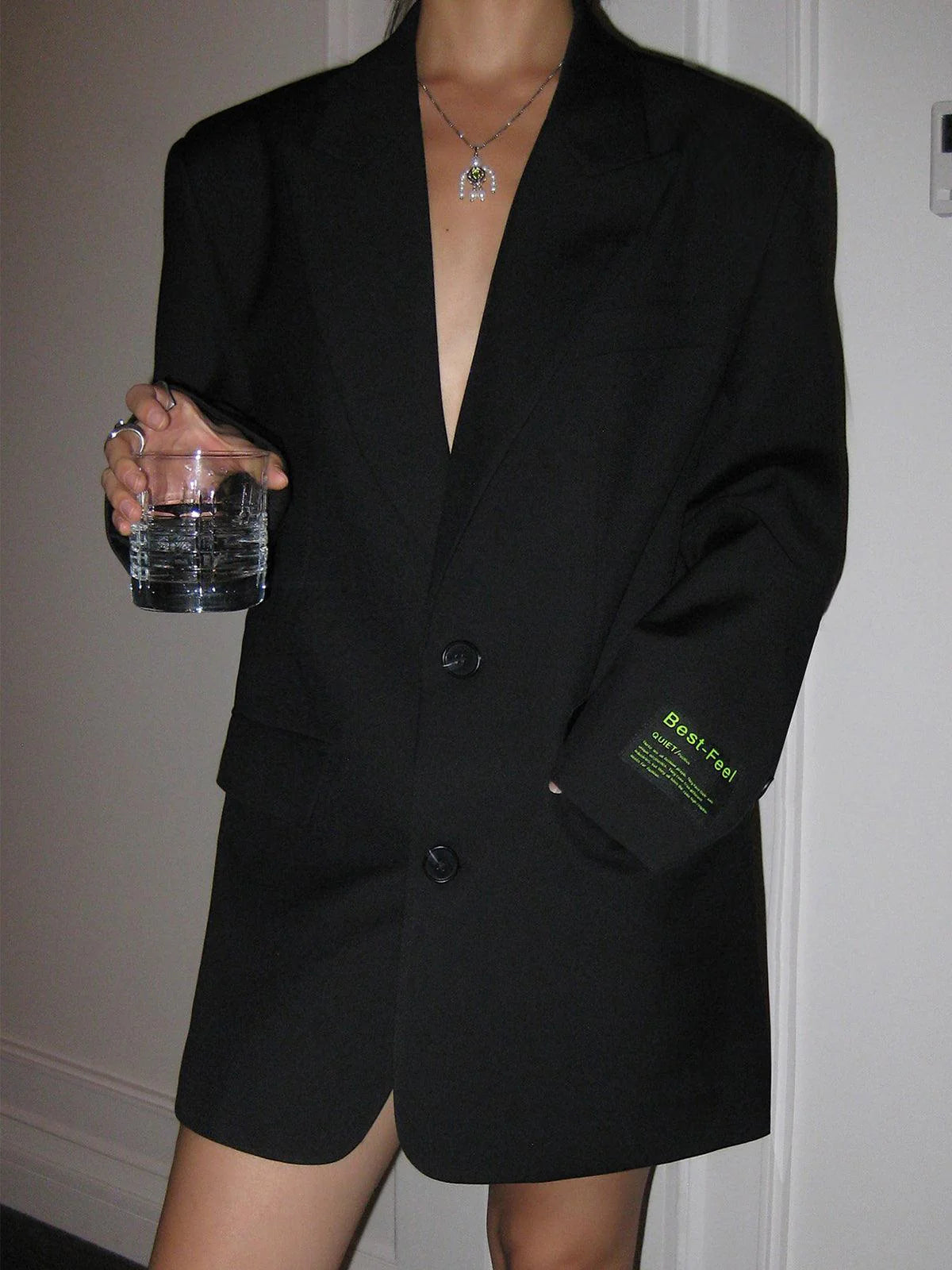 Blazer oversize pour femme | Revers cranté classique