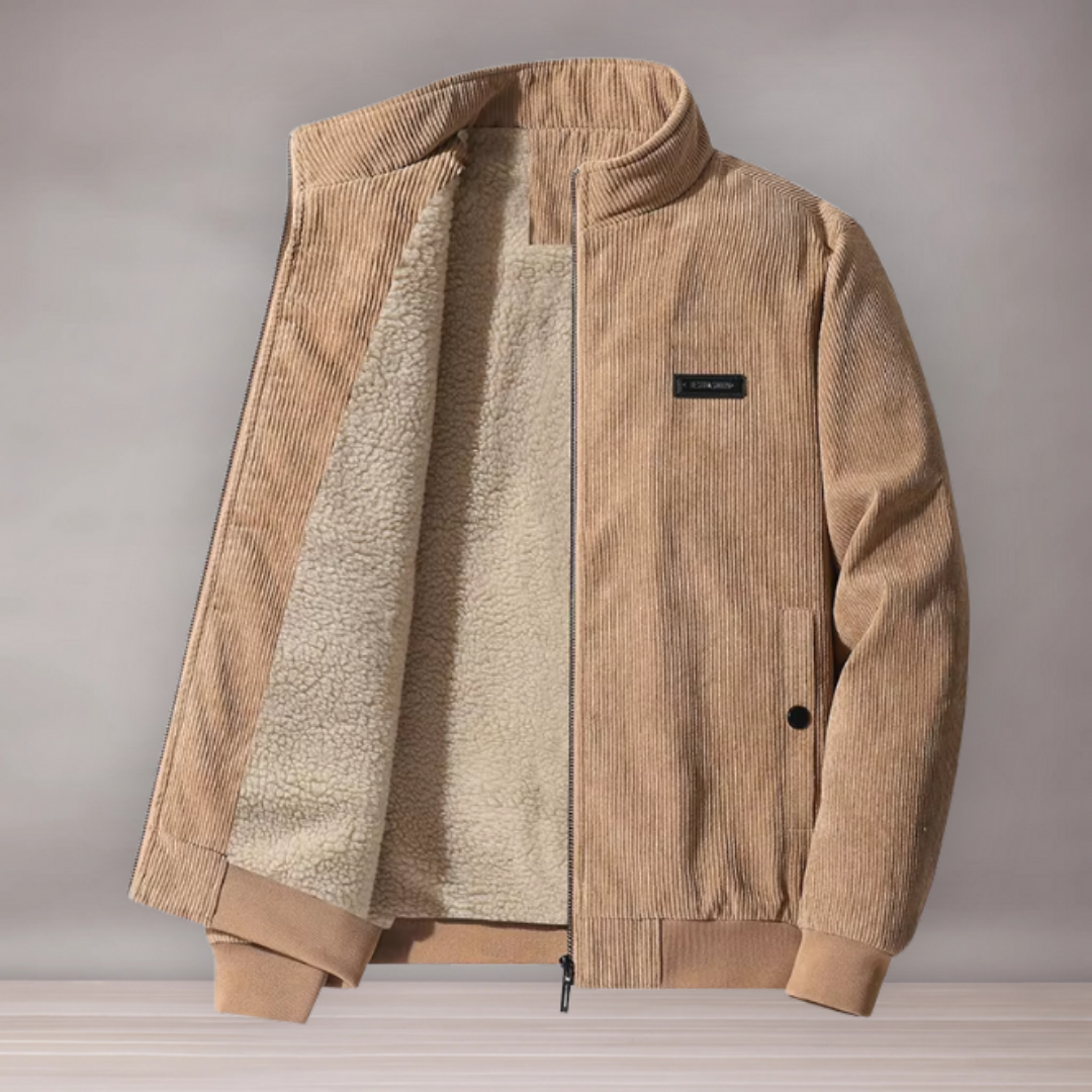 Blouson en velours côtelé pour hommes | Fermeture zippée