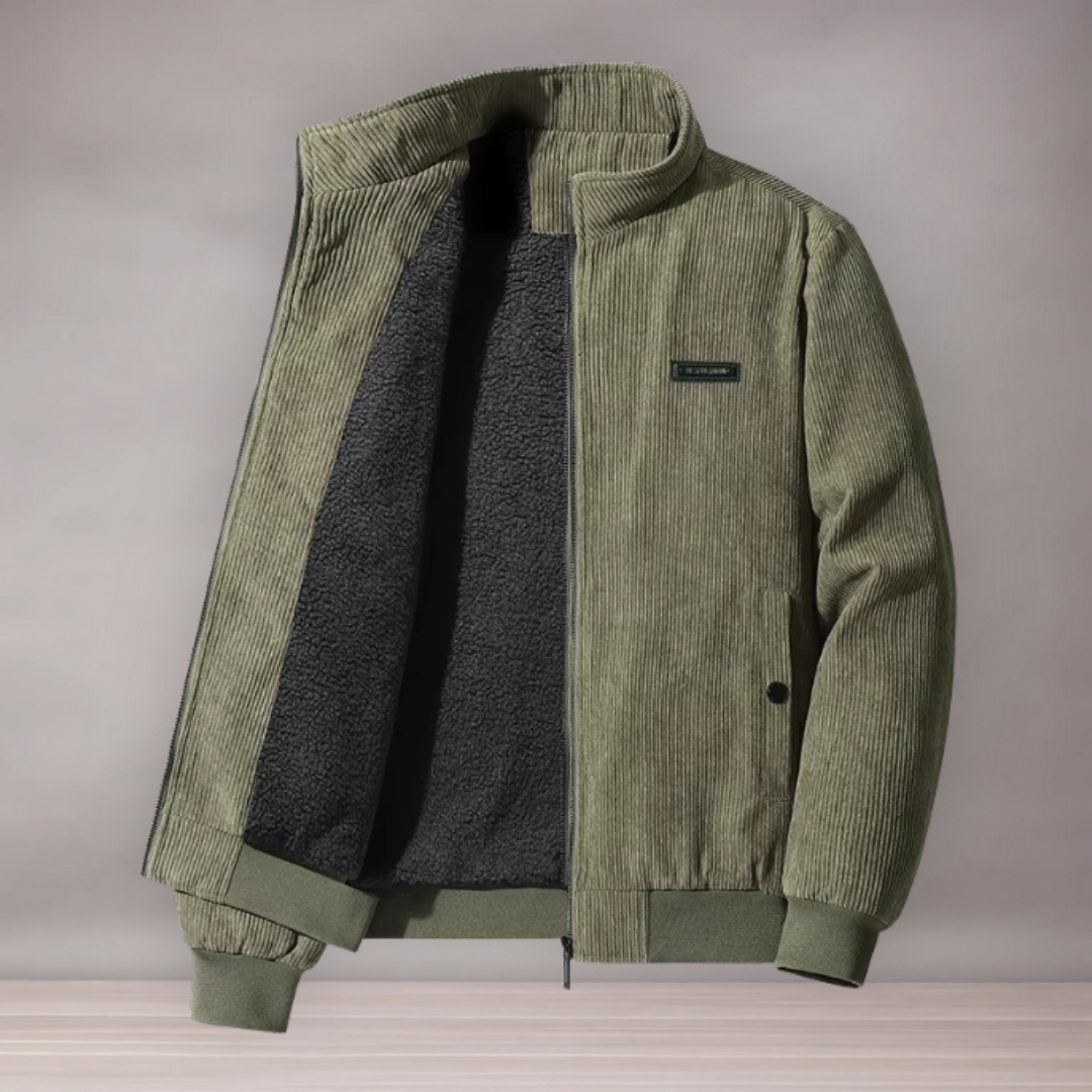 Blouson en velours côtelé pour hommes | Fermeture zippée