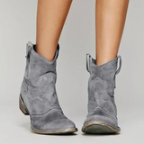 Bottes Cheville Cowboy Vintage pour Femme | Talon Bas