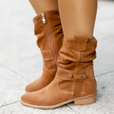 Bottes mi-mollet pour femmes | Fermeture à glissière latérale