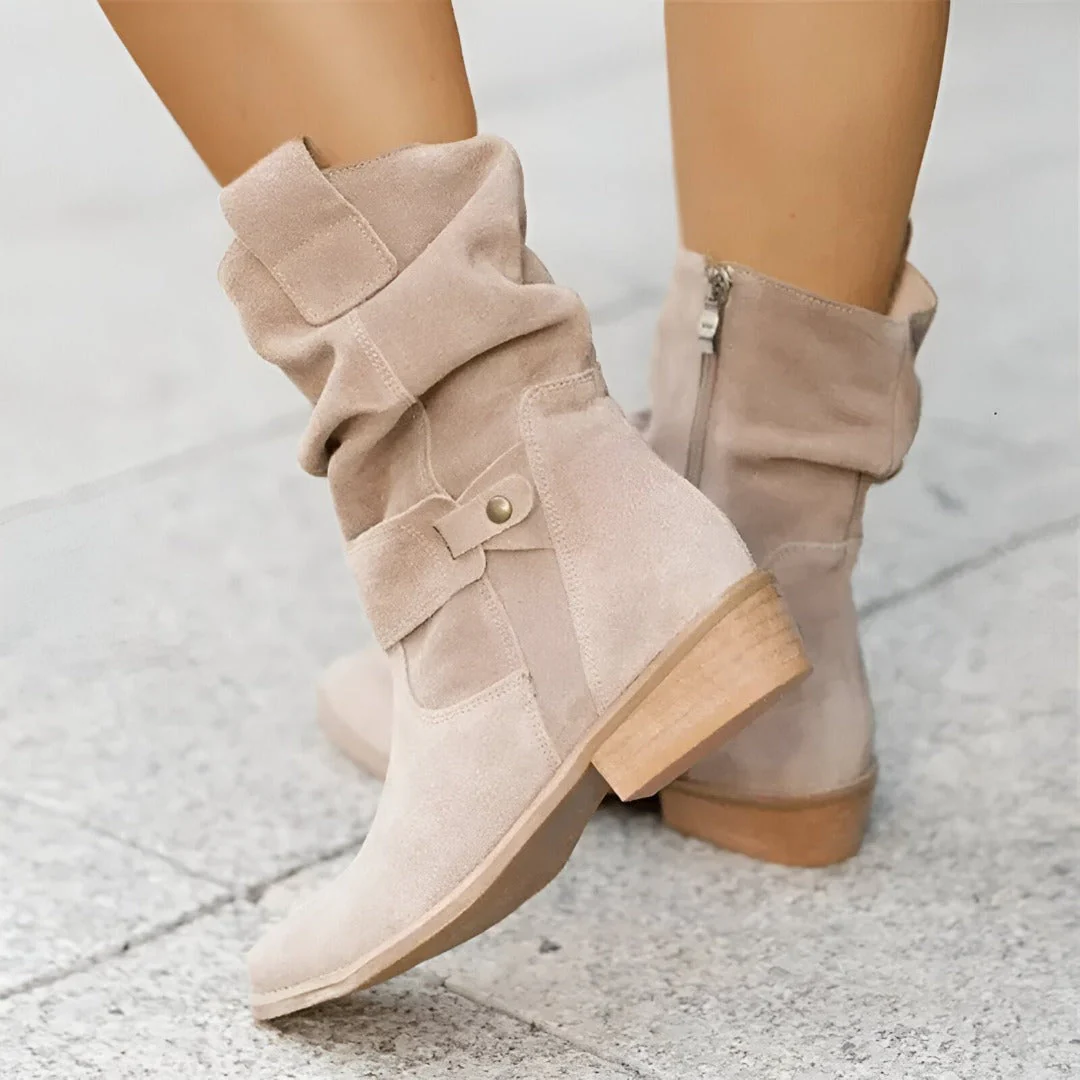 Bottes mi-mollet pour femmes | Fermeture à glissière latérale