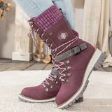 Bottes de Neige pour Femmes | Lacets et Bord Tricoté