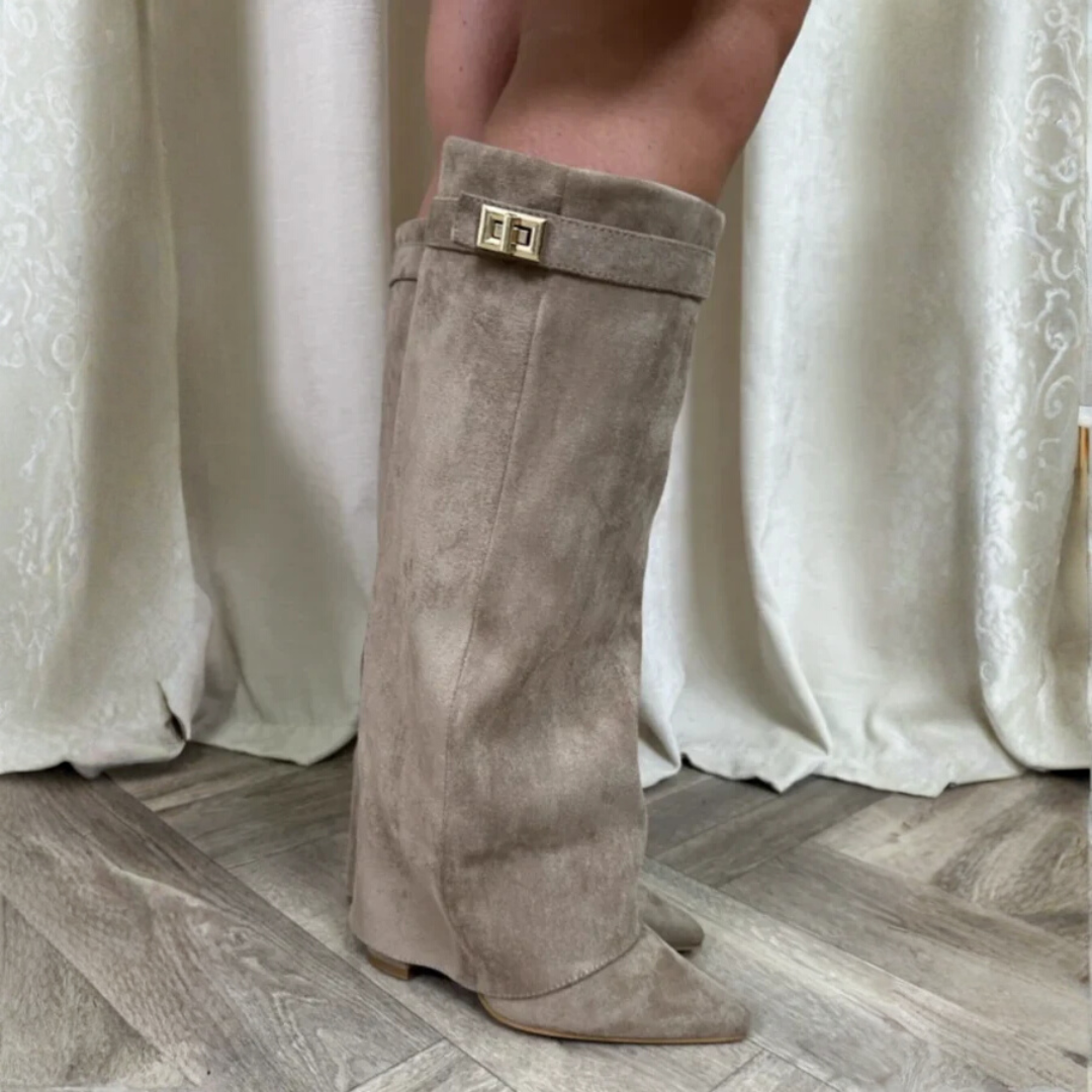 Bottines Hautes avec Talon Élégant pour Femme