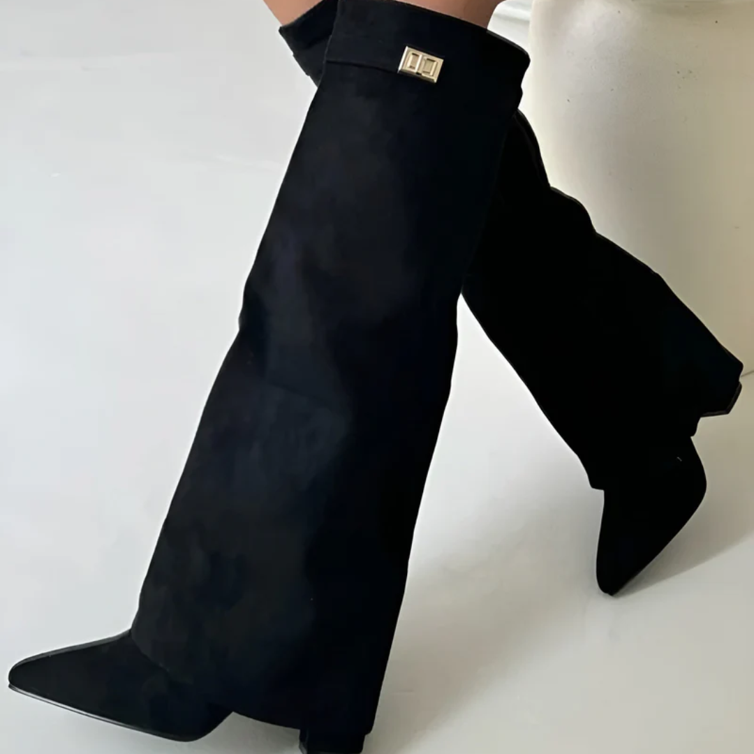 Bottines Hautes avec Talon Élégant pour Femme