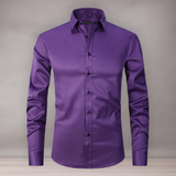 Chemise extensible pour homme | coupe slim fit