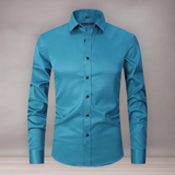 Chemise extensible pour homme | coupe slim fit