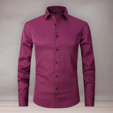 Chemise extensible pour homme | coupe slim fit
