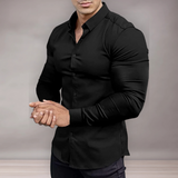 Chemise slim fit pour hommes | Matière stretch