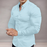 Chemise slim fit pour hommes | Matière stretch