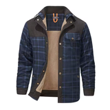 Koszula w kratę dla mężczyzn | Ciepła kurtka jesienno-zimowa
